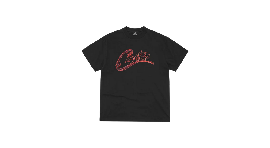 Corteiz Dragon Allstarz Black Red Tee