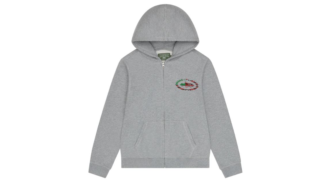 Corteiz x Denim Tears 'Cortears' Royale Zip Hoodie Grey