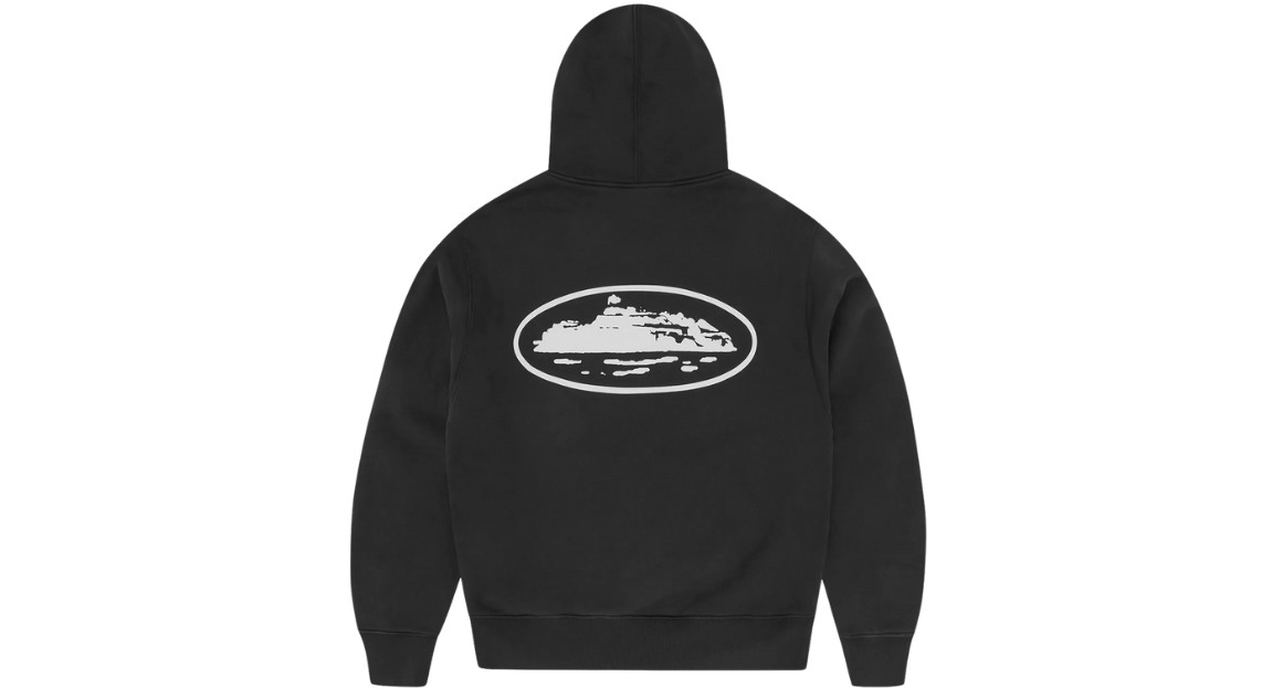 Corteiz Island Puff Print Zip Hoodie Black