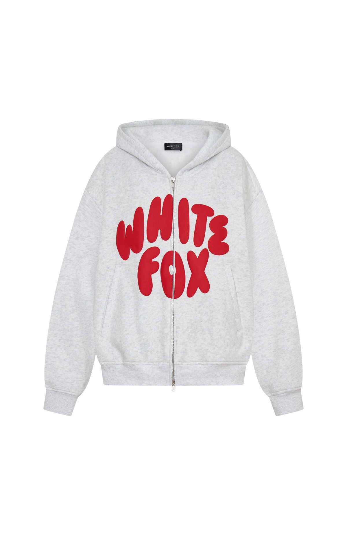 Club 14 Allie Boxy Zip Front Hoodie Grey Marle