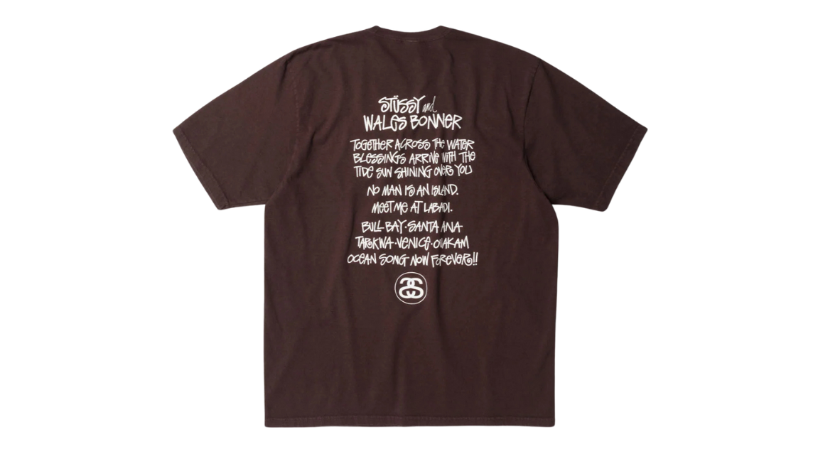 Stussy x Wales Bonner Ocean Song Tee Brown