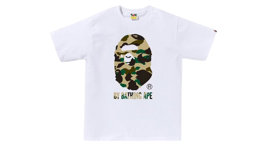 BAPE Camo Big Ape Head Tee White Green Camo