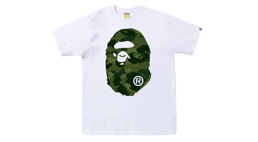 Bape Camo Ape Head Tee White Green