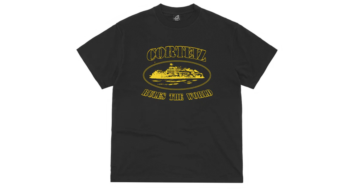Corteiz OG Alcatraz Tee Black/Yellow