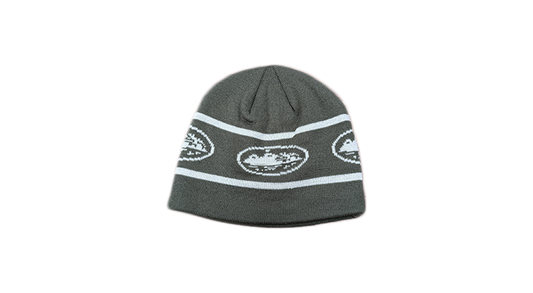 Corteiz Repeat Alcatraz Beanie Khaki Green