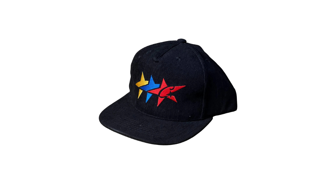 Corteiz C-Star Corduroy Trucker Cap Black