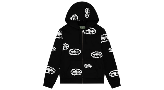 Corteiz x Denim Tears Island Wreath Zip Hoodie Black