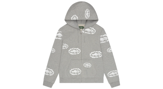 Corteiz x Denim Tears Island Wreath Zip Hoodie Grey