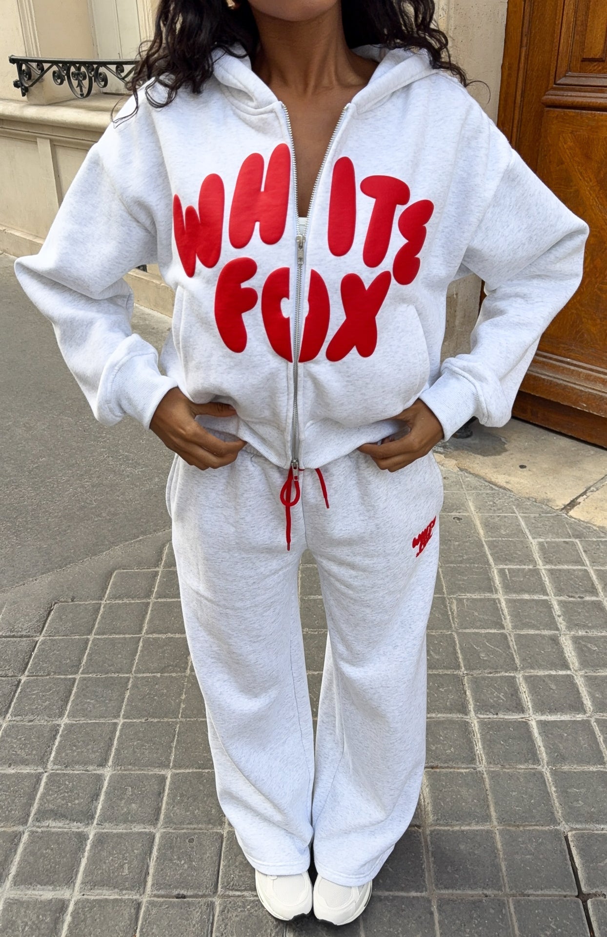 Club 14 Allie Boxy Zip Front Hoodie Grey Marle