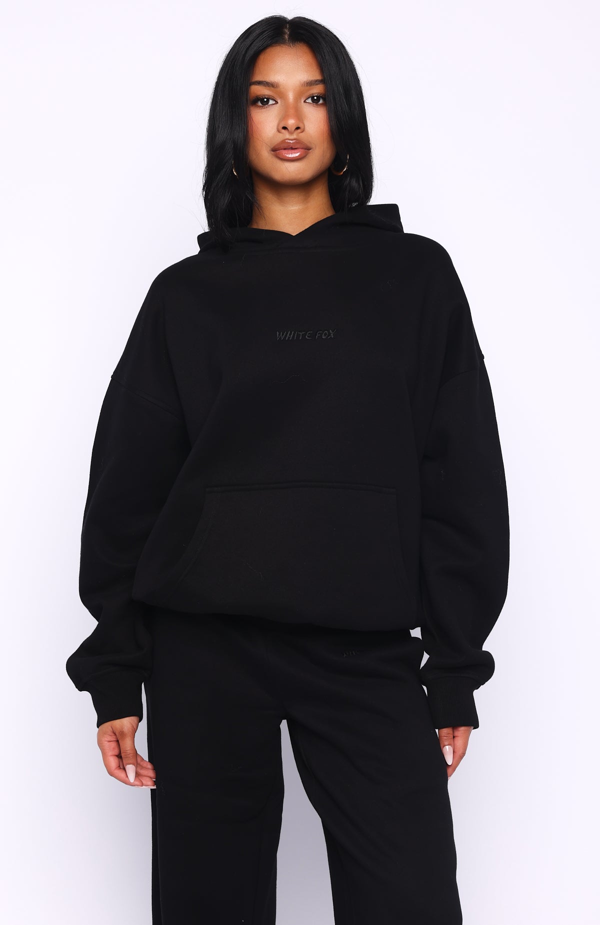 Come A Long Way Oversized Hoodie Black