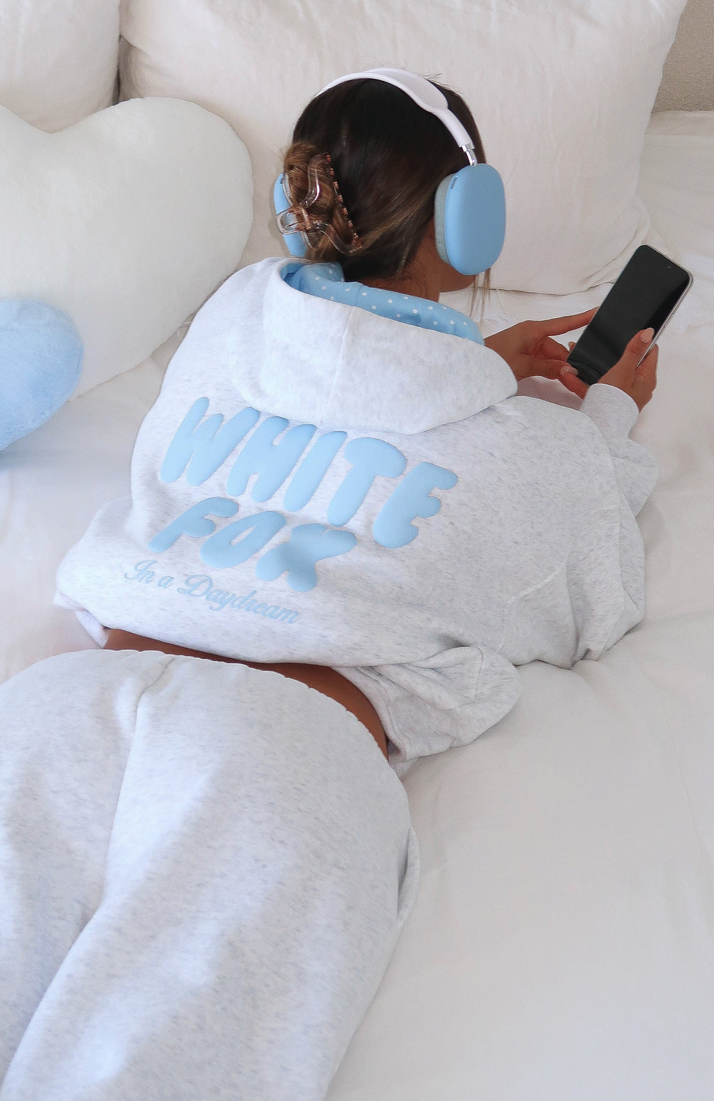 Daydreamers Nadia Oversized Hoodie Grey Marle